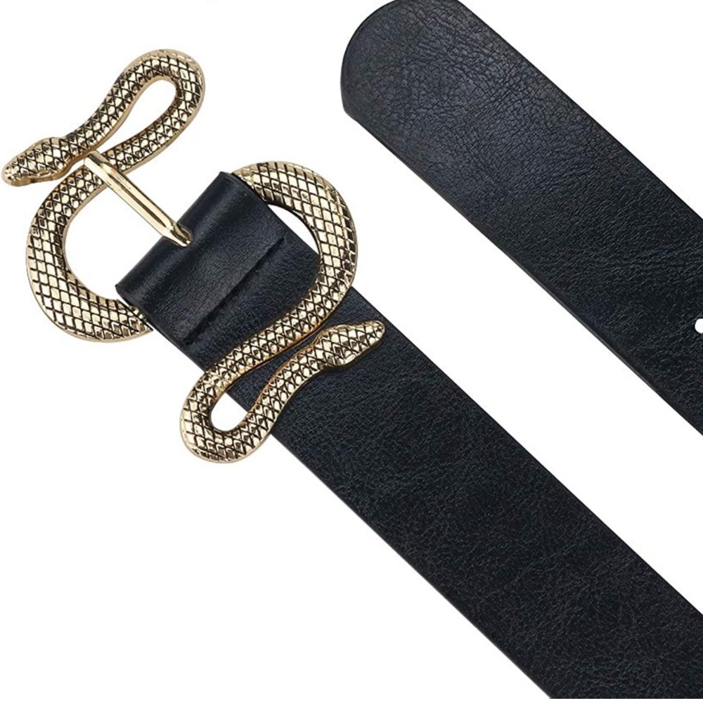 Vintage Leather Snake buckle belt *NEW* - Picture 6 of 6